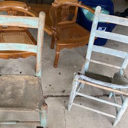 Antique Hide Skin Chairs 