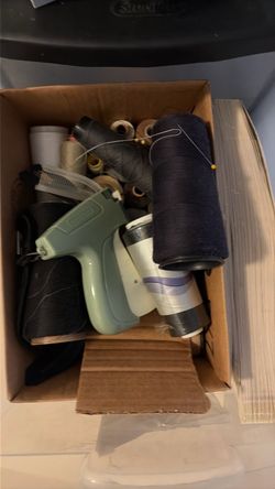 Sewing Thread Spools and Tag Gun Lot