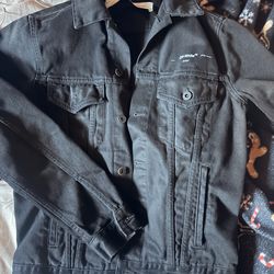 Off White Black Denim Jacket