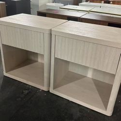 ND010A2CLT new in box Night Stand Set of 2 Nightstands with Drawer Storage Bed Side Table End Table Large Modern Wood Wide Bedside Stand Mid Century N