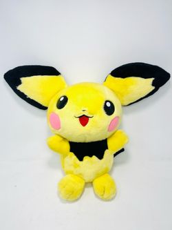 Rare Vintage TOMY Pokemon Pichu Plush Toy Original Retro Large
