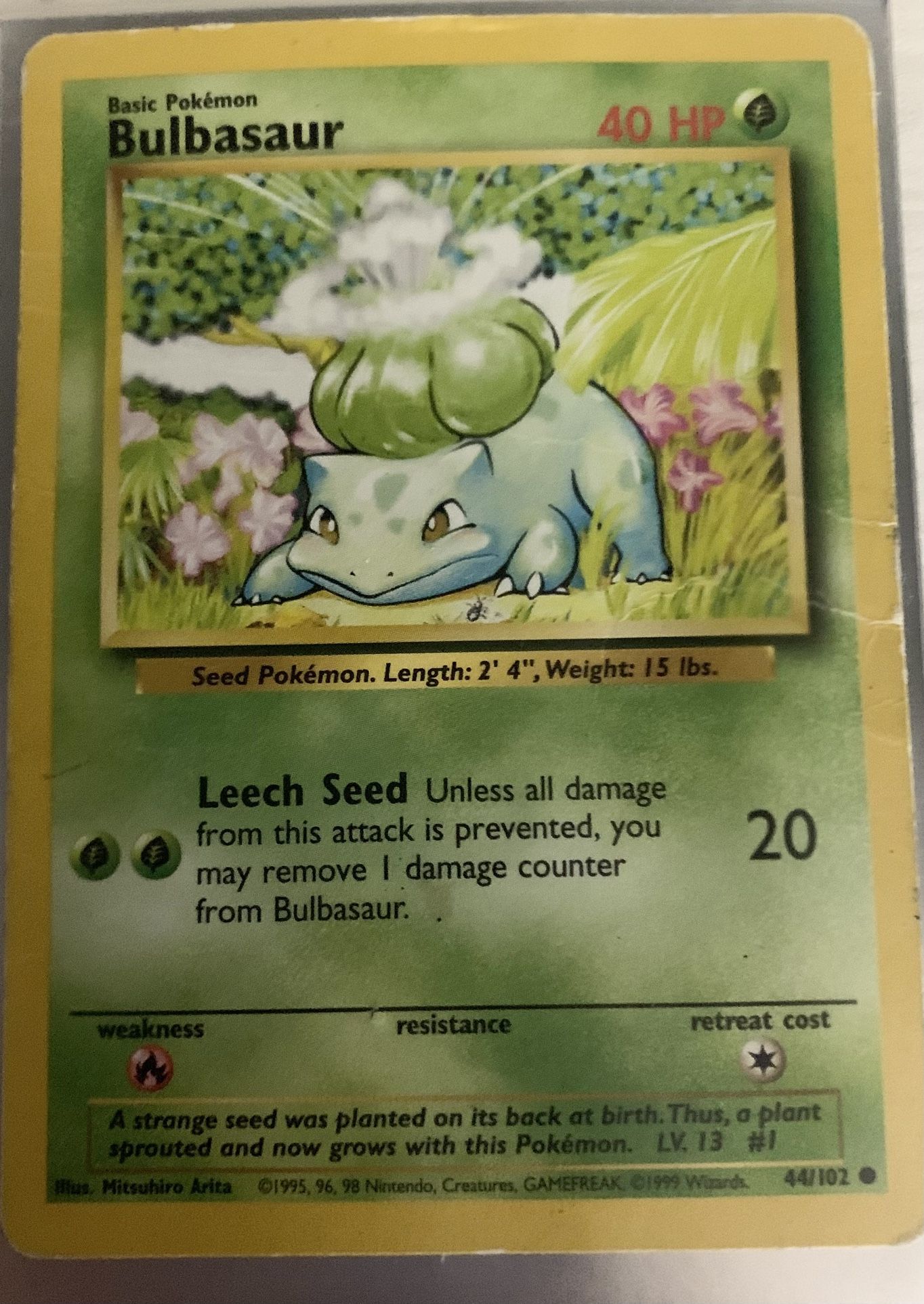 Bulbasaur Pokemom Trading Card