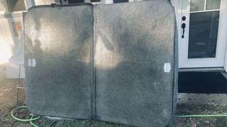 Hot Tub Lid Jacuzzi Top Spa Cover Taupe Gray Vinyl Folding