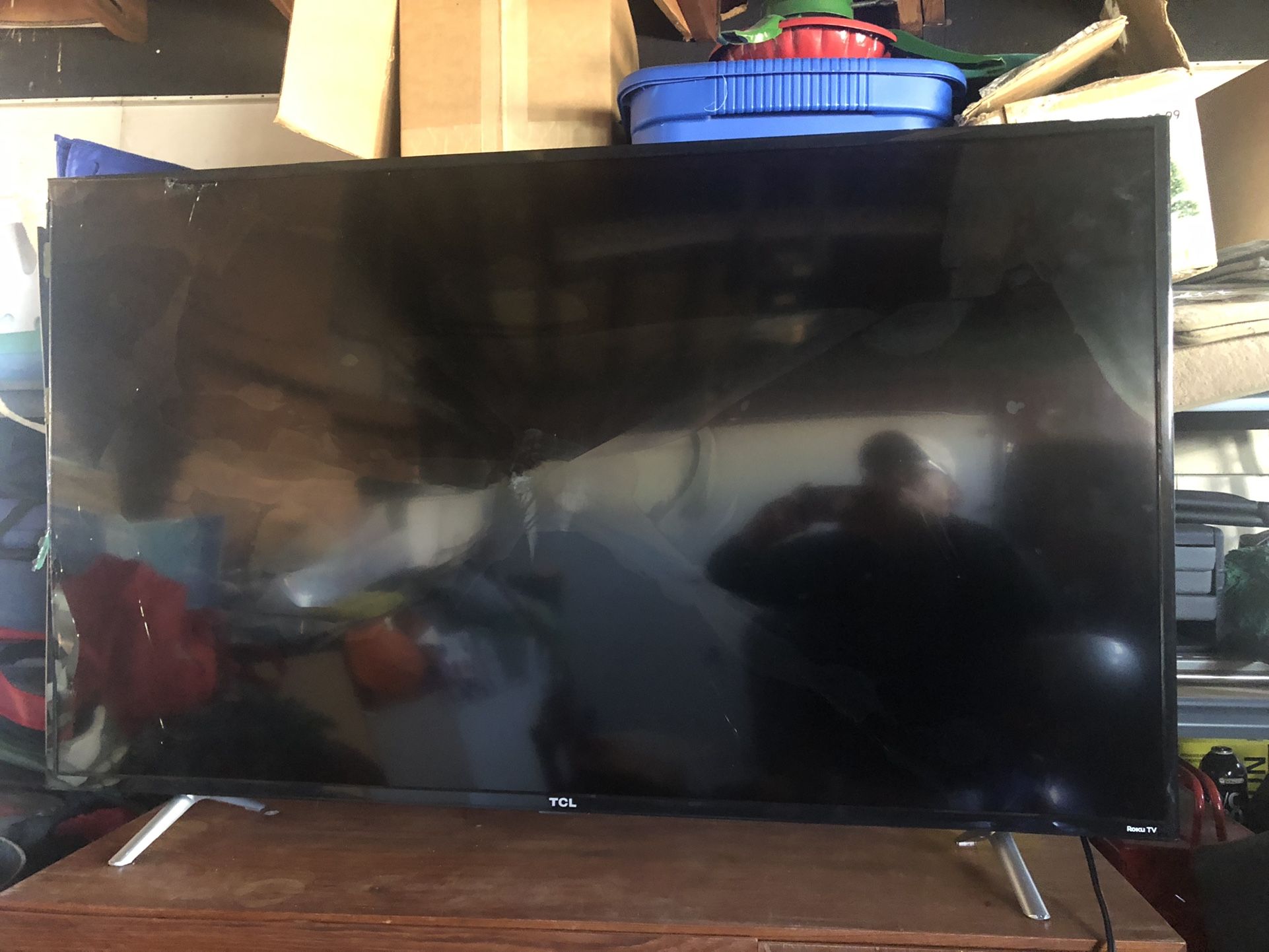 TCL 55” Roku television FOR PARTS ONLY