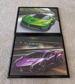 Framed Posters: Lamborghini, Ferrari