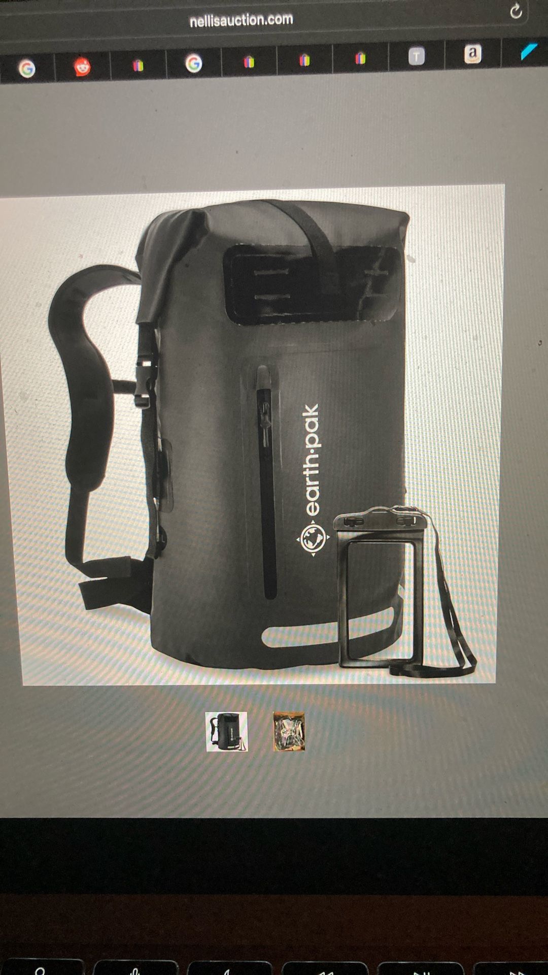 Earth Pak Waterproof Backpack 55L with Roll-Top Closure