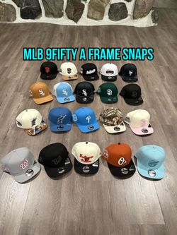 MLB new era Astros. Rangers, Yankees, giants, nationals, marlins, mariners, white Sox, Mets, Phillies and orioles 9fifty a frame SnapBack hats