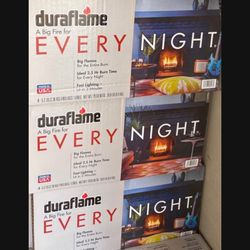 Duraflame big fire wood logs new per box a few available  Pick up by usc western/exposition  Burn time 2.5 hours, big flames for the entire burn, fast