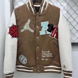 Nike Jordan X Travis Scott Flight Varsity Jacket DO4103-256 Size