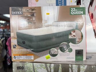 Intex Queen Elevated Premium Comfort Air Mattress 22in