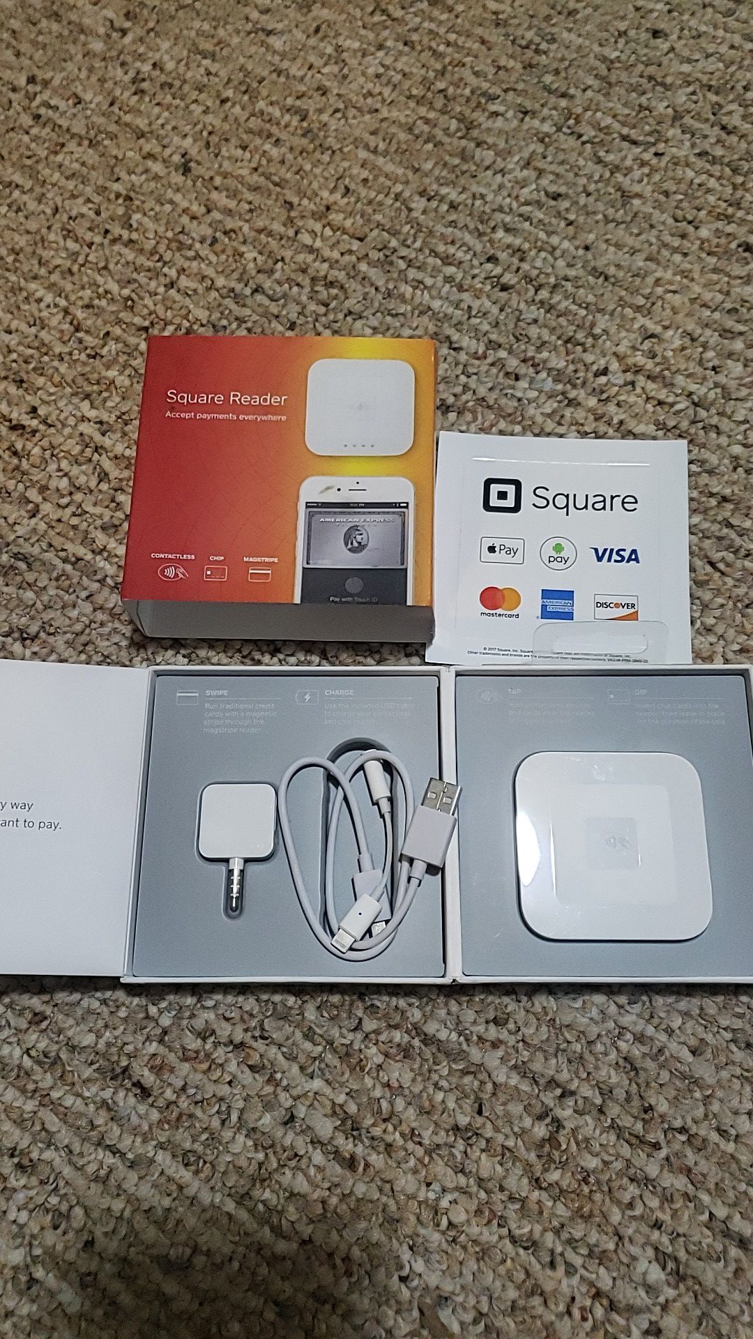 Square reader for credit card ,new with box