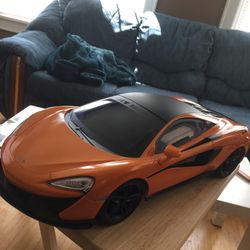 huge orange and black r/c car