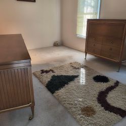 MCM Secretary Chest With Key And Low Boy For Sale 
