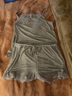 Grey Lace PJ Set