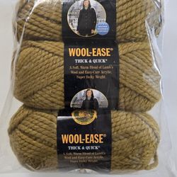 New 3 Skien Lion Brand Wool-Ease Yarn Thick & Quick