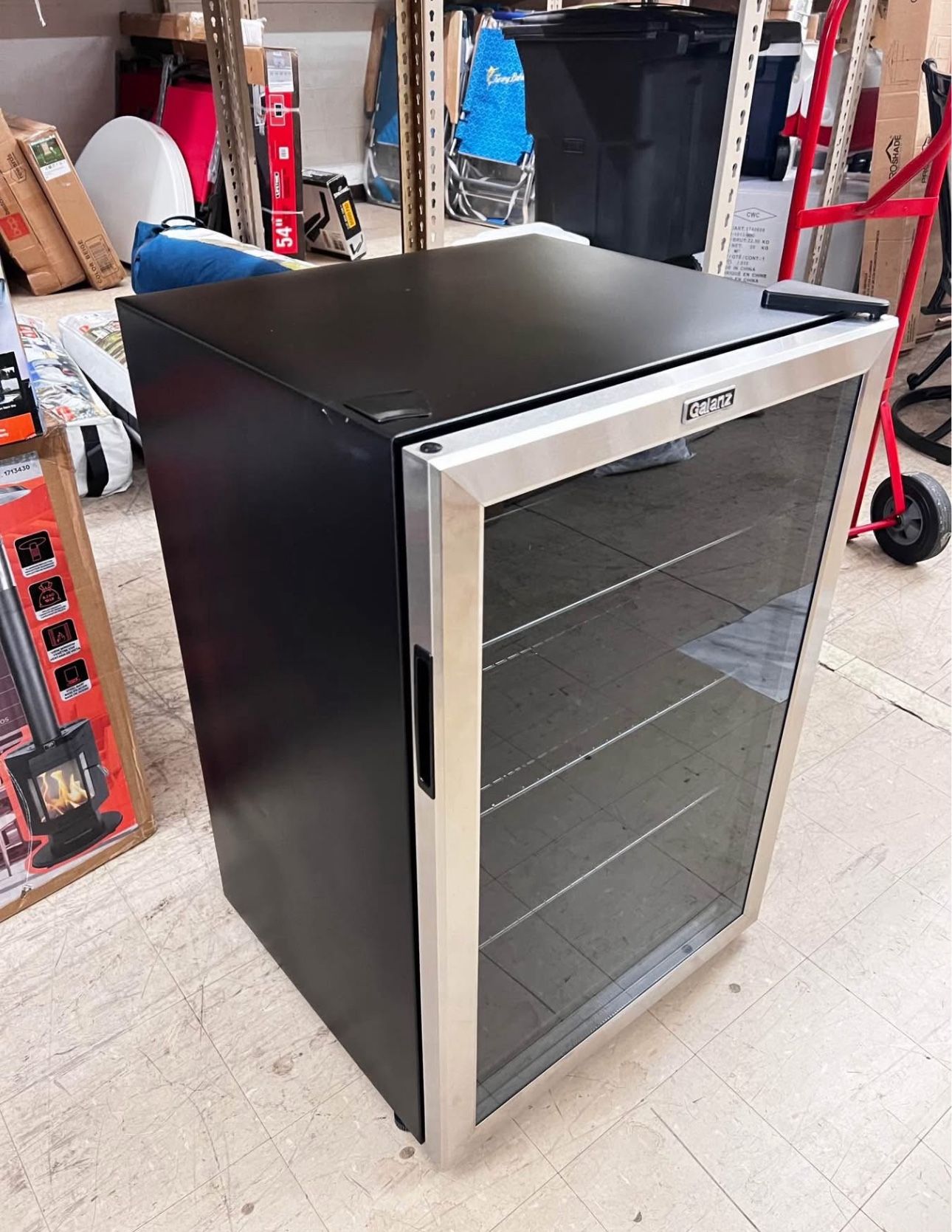 4.5 Cu ft 152 Can Beverage Center Mini Fridge, Stainless Steel, New