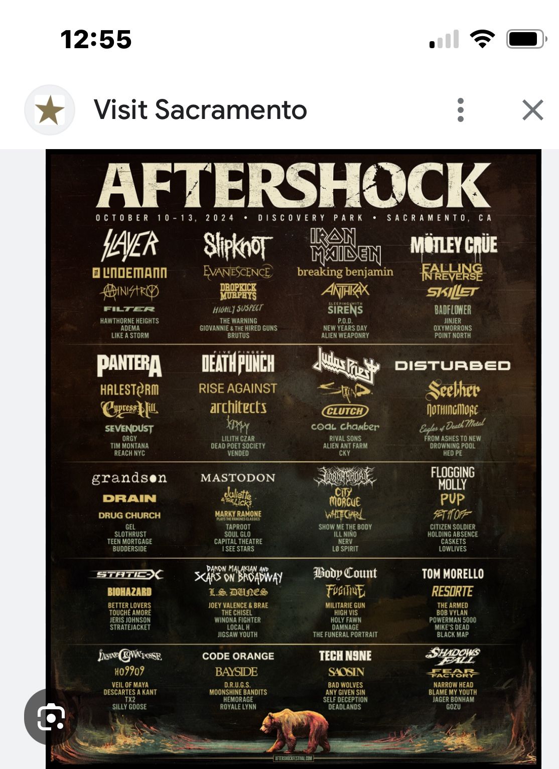 Aftershock Tickets Not For Sale