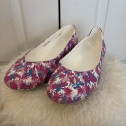Crocs Kelli Graphic Palm Pink Ballet Flat size 7 crocs