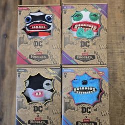 Fuggler x DC Set of 4 Joker Batman Harley Quinn Superman Zuru Plush
