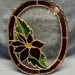 Vintage Flower Design Stain Glass - Great Condition! 