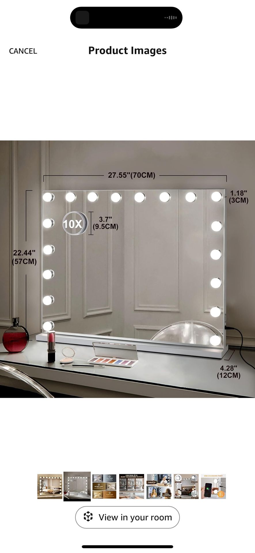 Vanity Mirror With Led Lights 
