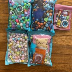  Beads  Monster Inc. And Toy Story With Figurines Thread Pushpin 240Pc Pastel Color Beads Comes With Push Pin Thread, Small Pen 20 mm 180 Pc a