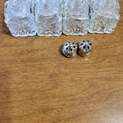 8 Vintage Mini Salt And Pepper Shakers 