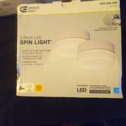 Commercial Electric 2 Pack Led Spin Light