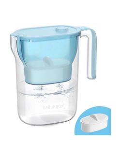 Waterdrop Water Filter Pitcher, 200-Gallon Long-Life, Countertop NSF Certified Water Purifier, Replaces 6,400 Plastic Water Bottles a Year, Reduces