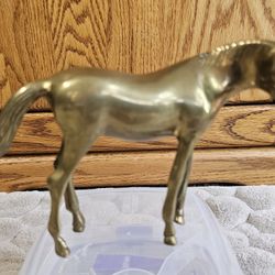 VTG BRASS HORSE FIGURINE STATUE