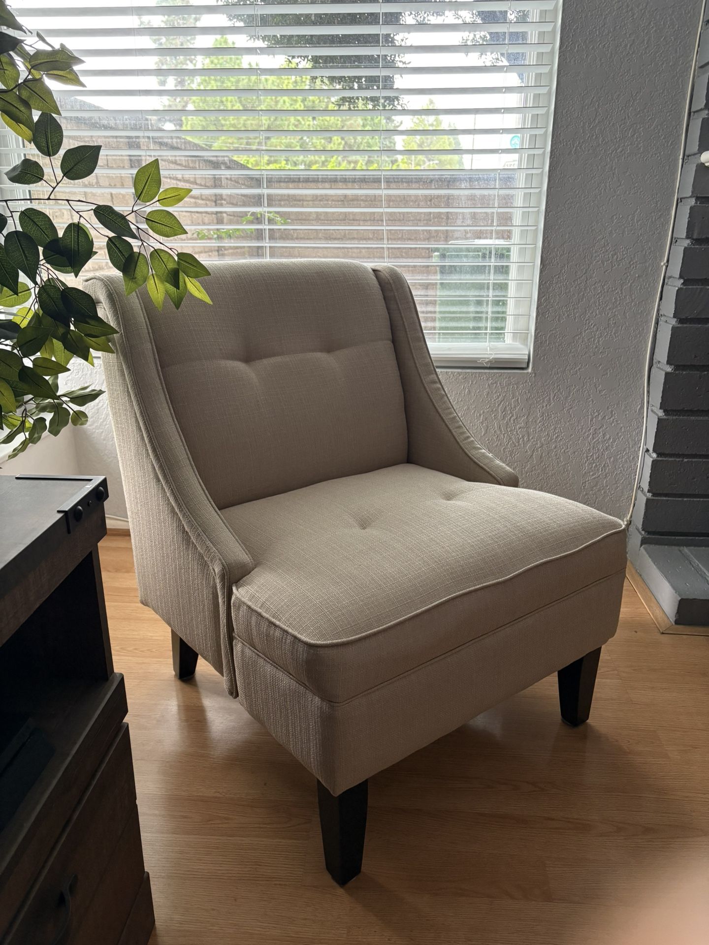 Beige Accent Chair 
