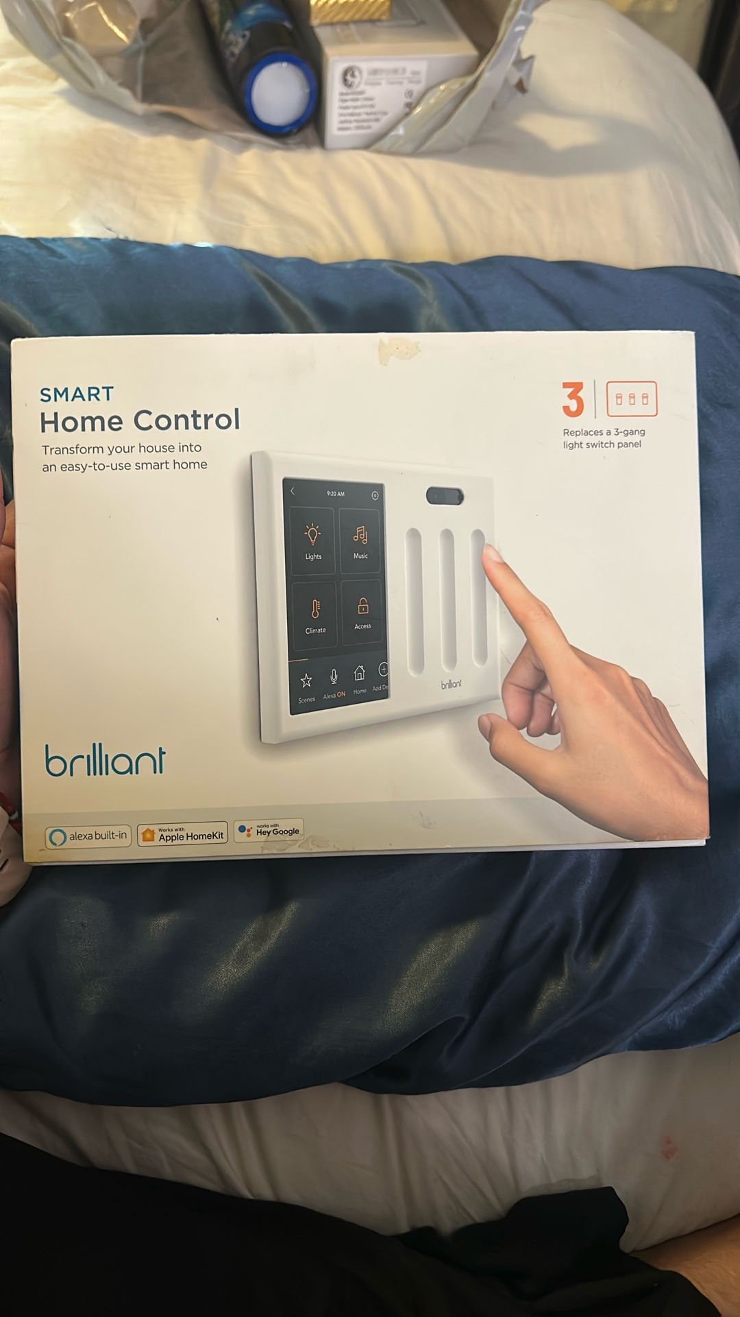 Smart Home Control Brilliant Alexa Built Replaces A 3 Gang Light Switch Panel