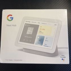 Sealed- Google Nest Hub (2nd Generation) 7in Smart Display Chalk
