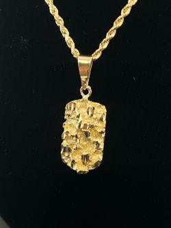 14k Nugget Style Pendant