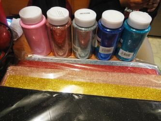 Glitter and Eva foam sheets
