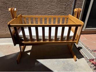 Kinderkraft 500NAT Wooden Baby Cradle Bassinet