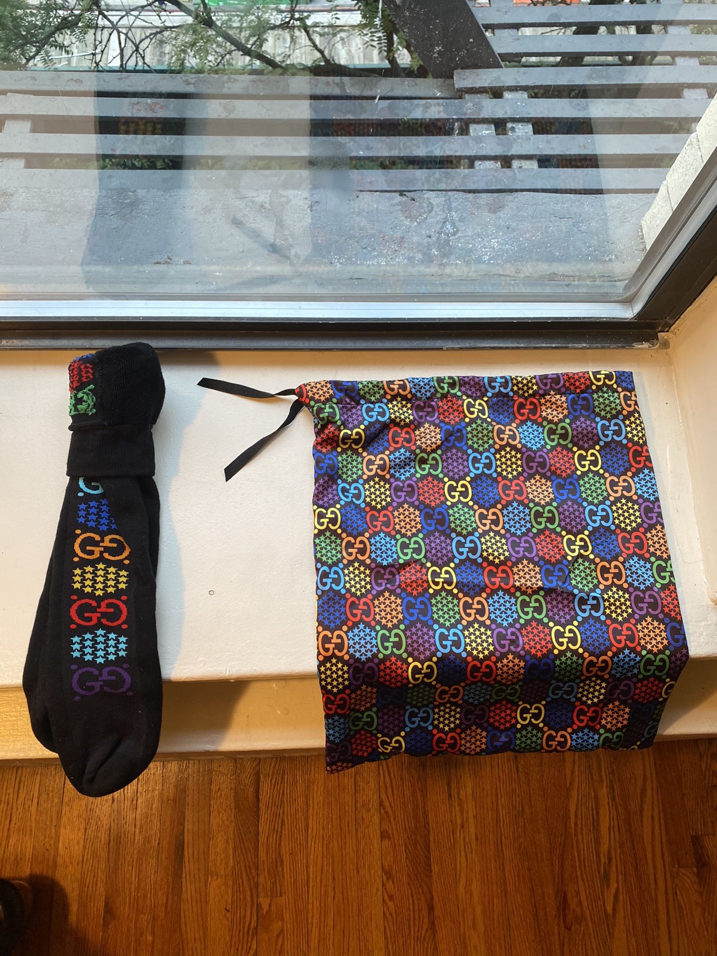 *Exclusive* Gucci Psychedelic Collection Socks and Bag
