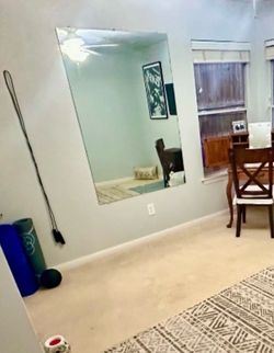 Large Frameless Wall Mirror (60" x 42") – Mounting Hardware Included