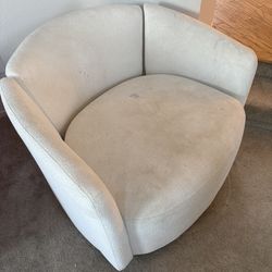 Swivel barrel chair
