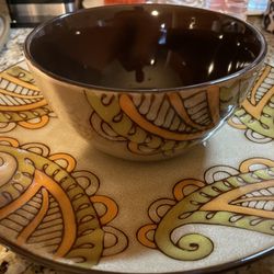 12pc Dinnerware Plates/Bowls (Earthy tones)