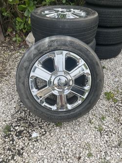 Toyota Tundra Wheels Rims 1794 Edition Chrome Like New… Tires Are Fair