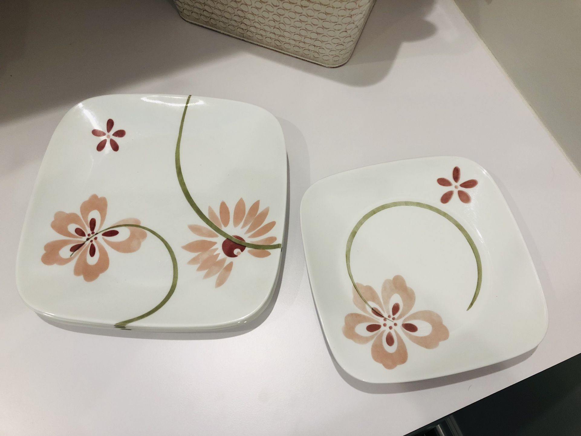 Corelle Square Plates Pretty Pink