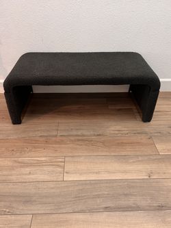 Dark blue/black ottoman bench