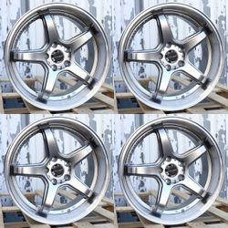 Brand New 18” Work T5R Style Gunmetal ML Wheels 18x8.5 5x114.3 ET28 CB73.1 Honda Toyota Nissan