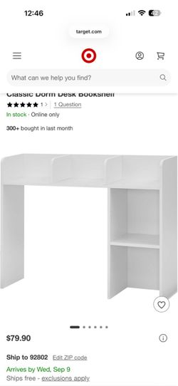 Classic Dorm Desk Bookshelf