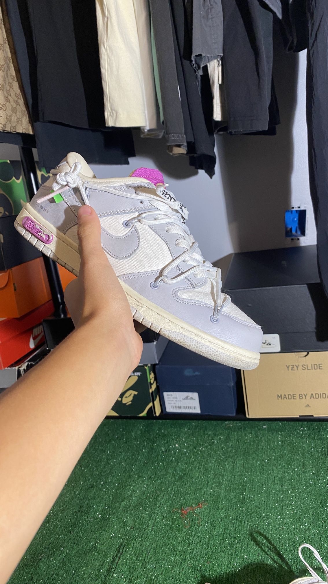 Nike Off-White x Dunk Low Lot 03 of 50 Size 9.5 Used Good Condition Though