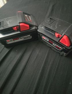 Milwaukee 6.0 battery and 5.0