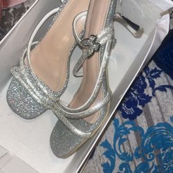 Silver High heels