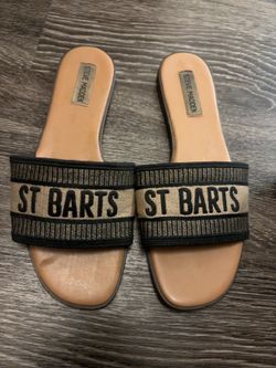 Steve Madden St. Barts Slide Sandals – Black/Tan