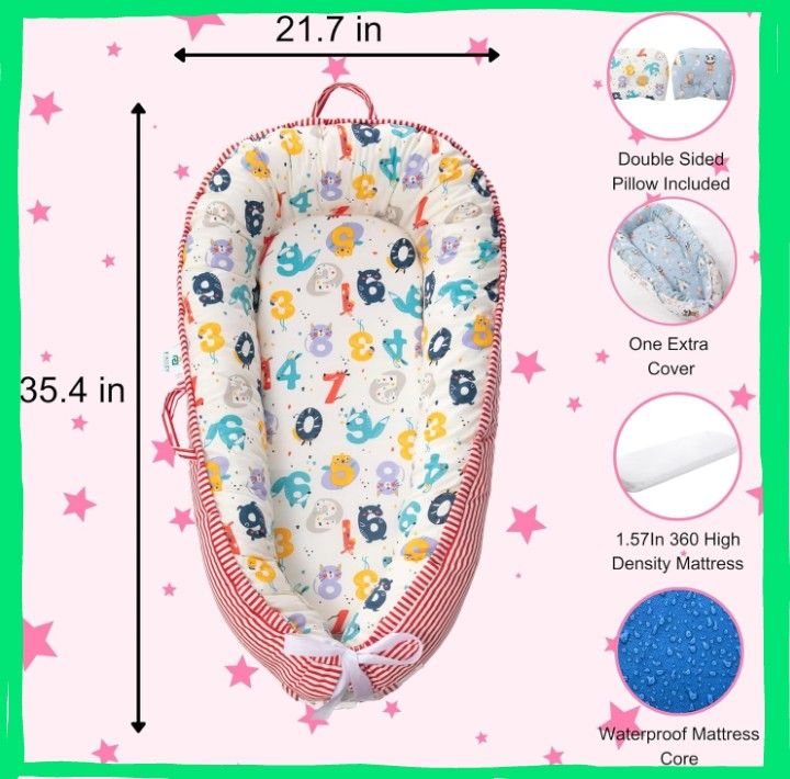 Tumbona para bebe Cunita moises suave NUEVA NEW baby nest bed soft bassinet insert